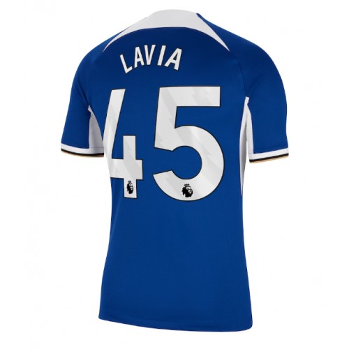Pánský Fotbalový dres Chelsea Romeo Lavia #45 2023-24 Domácí Krátký Rukáv